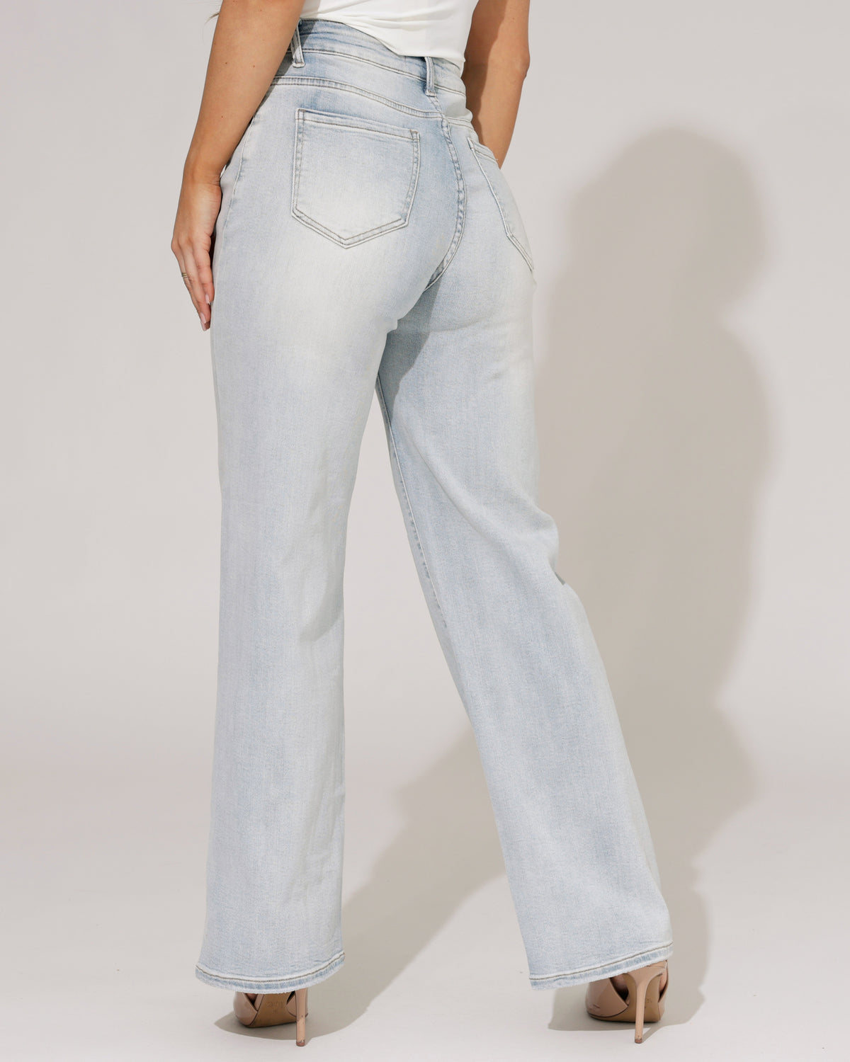 Hello Miss Wide leg jeans Juley-2 in lichtblauw, extra aanzicht 5