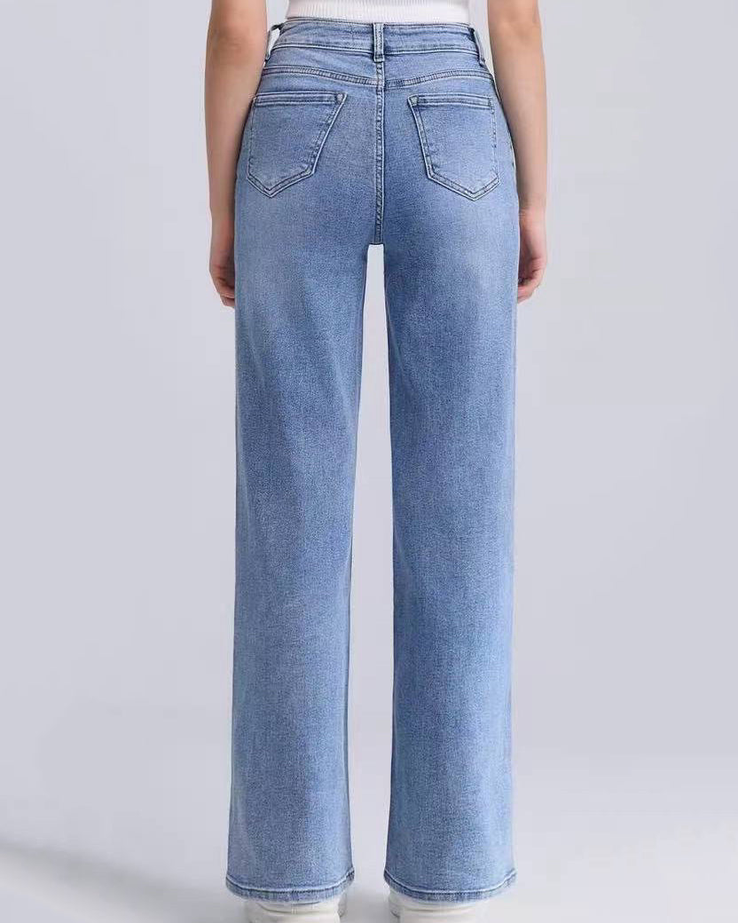 Hello Miss Wide leg jeans Liz-7 in blauw, extra aanzicht 2