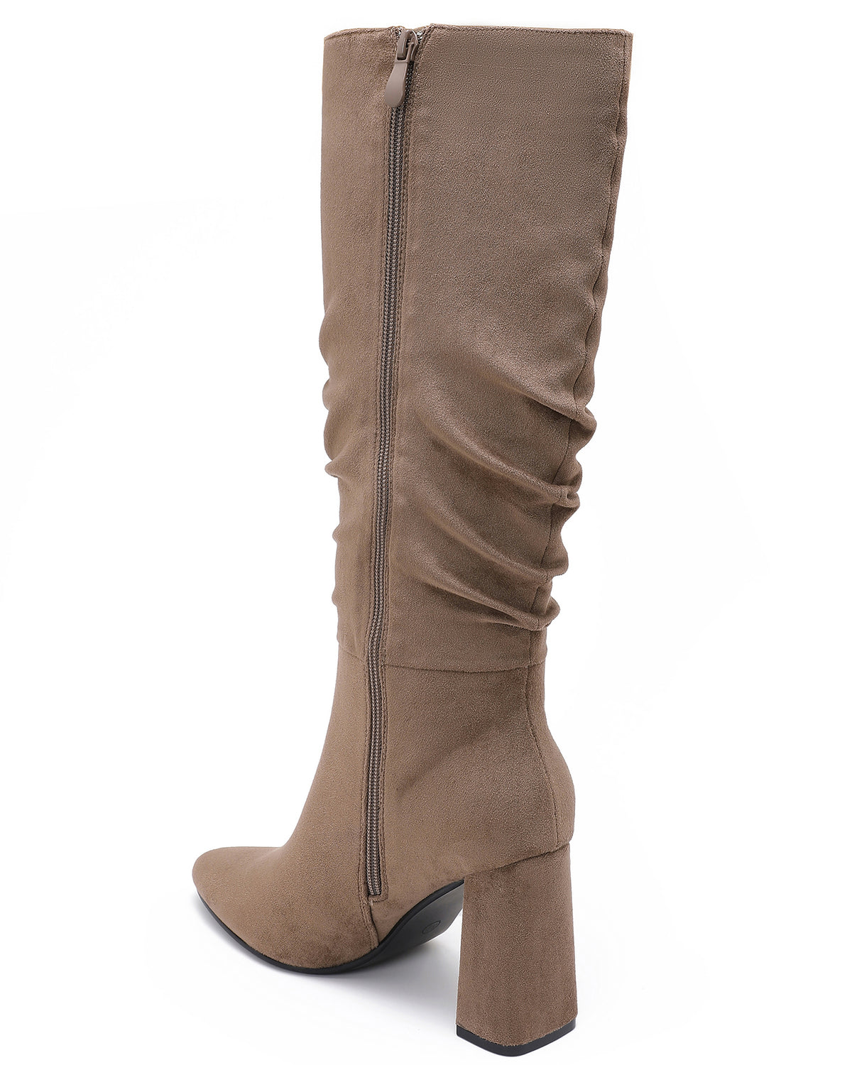 Hoge suedelook laars Jamey in taupe, extra aanzicht 5