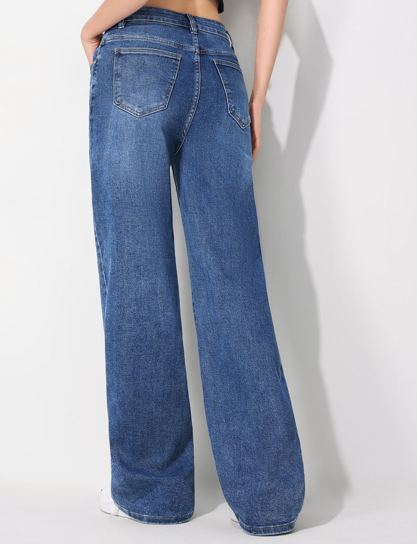 Hello Miss | Wide leg jeans Jante-10 Donkerblauw
