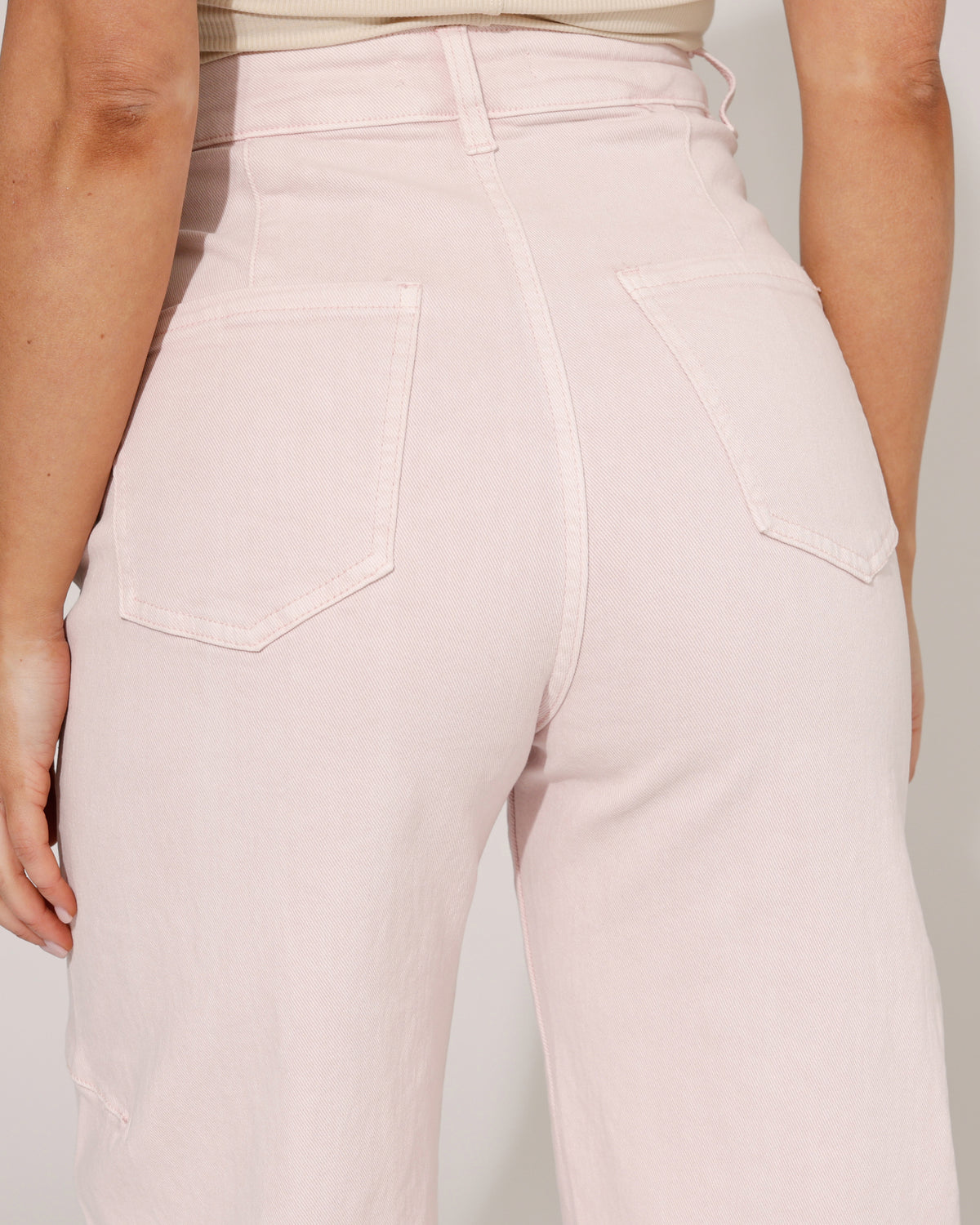Jewelly Barrel jeans Jones-7 in lichtroze, extra aanzicht 6