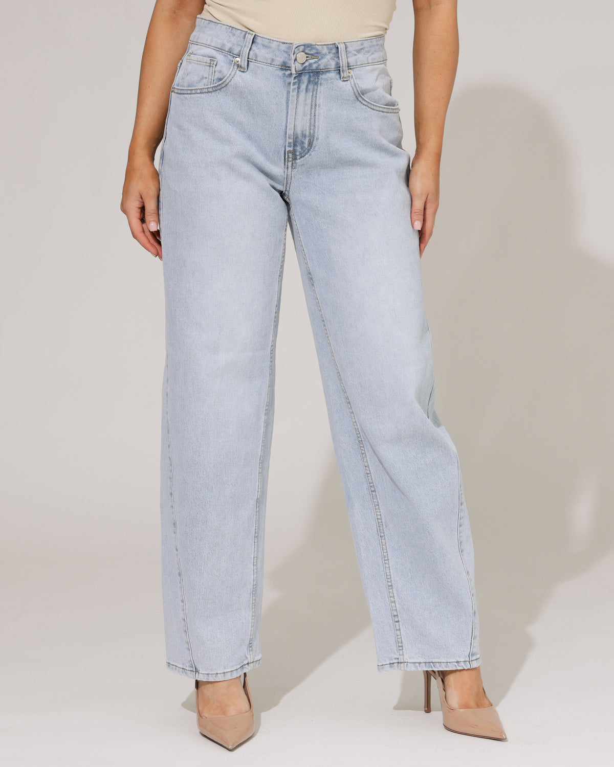 Laulia Barrel jeans Babs in blauw, extra aanzicht 2