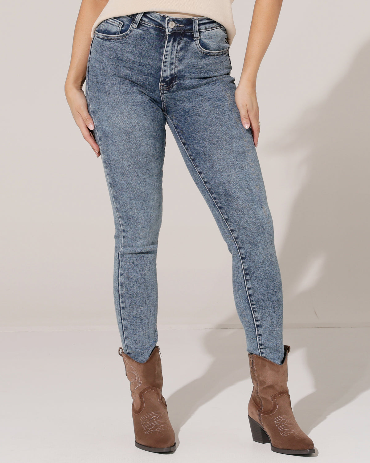 Laulia Skinny jeans Lore-8 in donkerblauw
