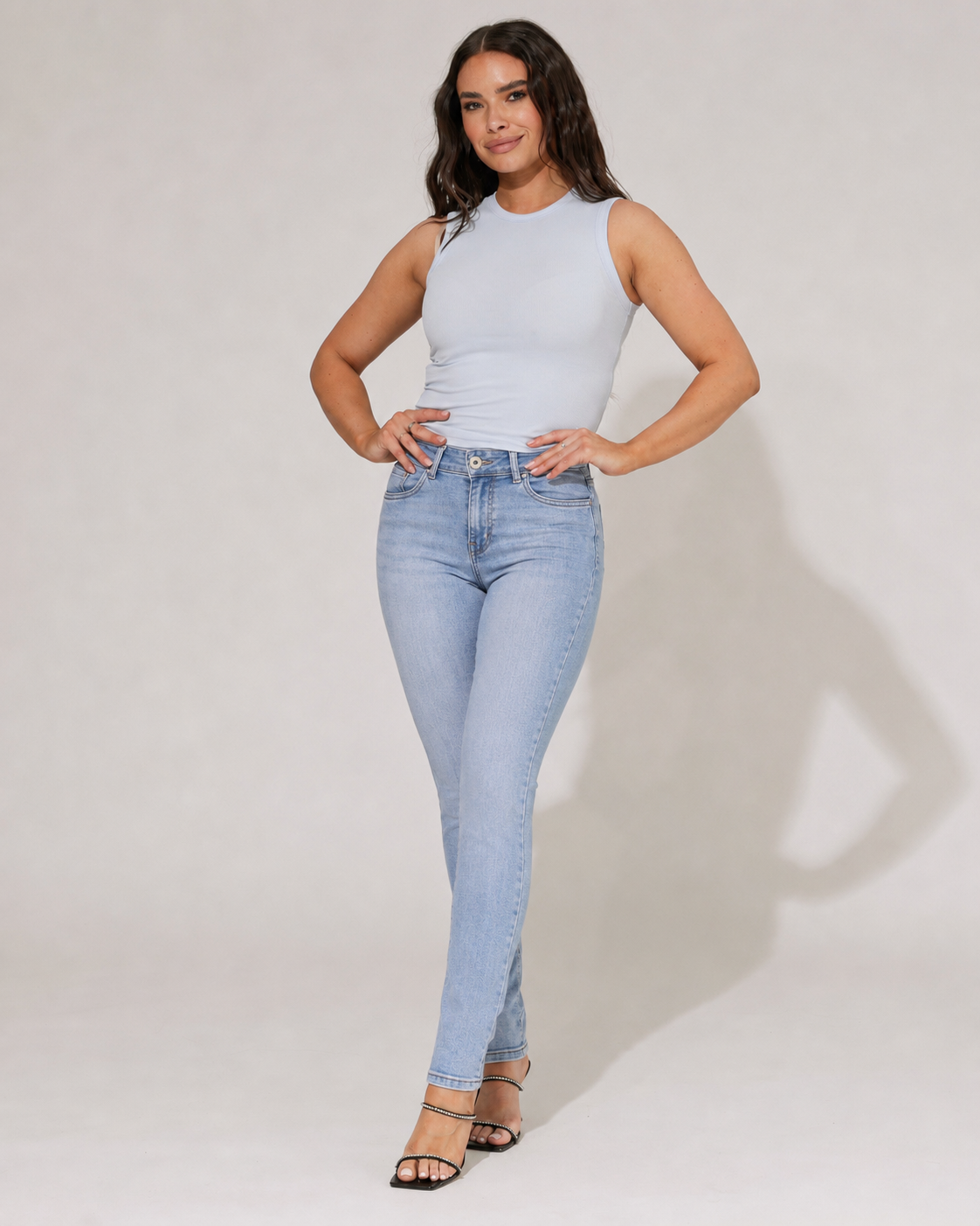 Norfy | Skinny jeans Megan-1 Blauw