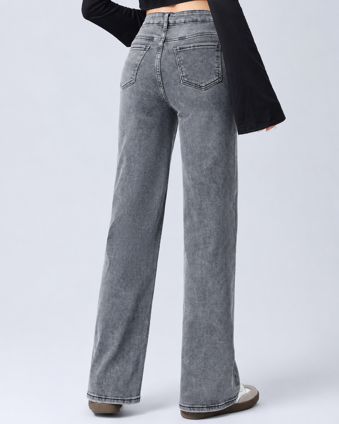Hello Miss | Wide leg jeans, Super stretch Nicole-5 Grijs