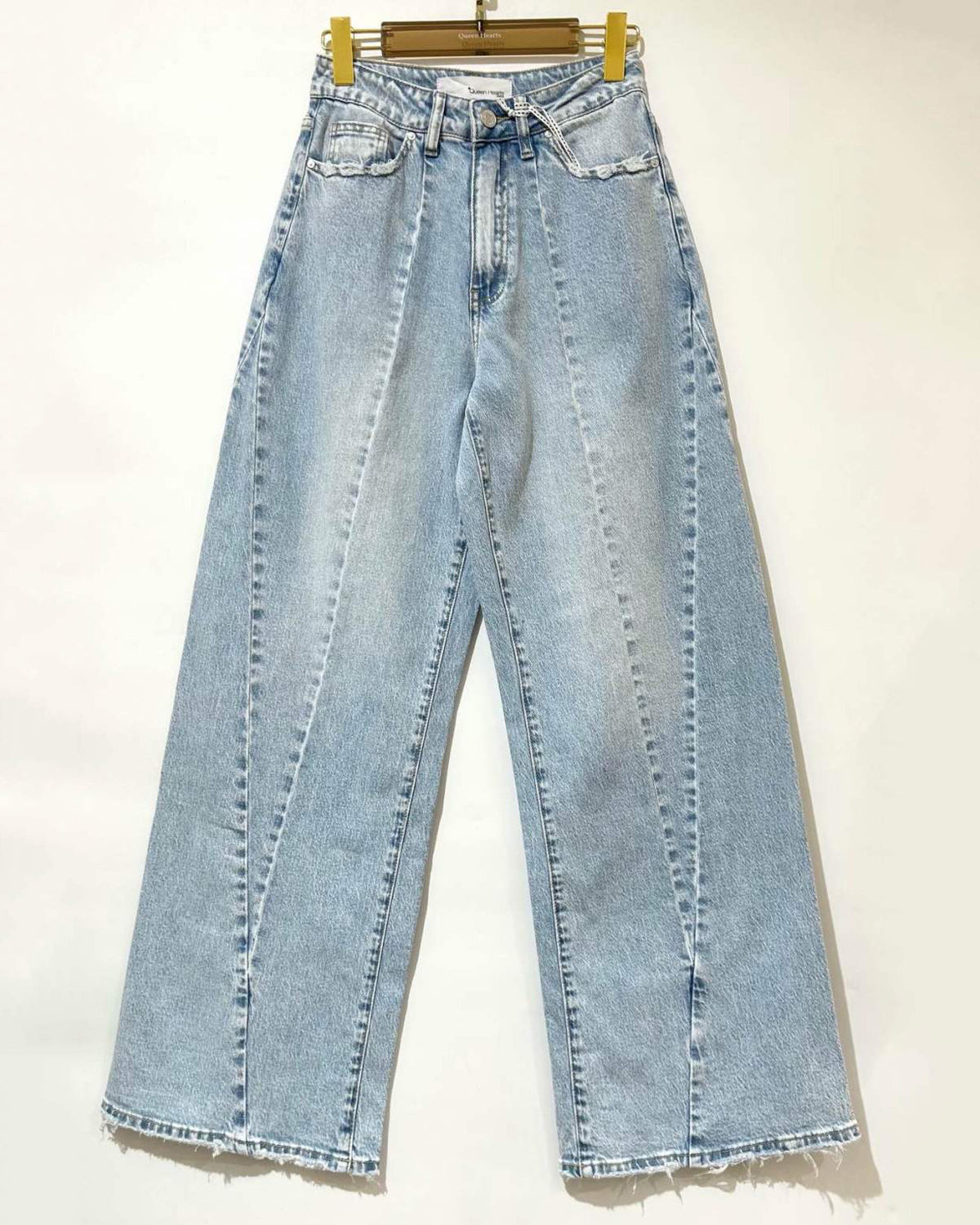 Queen Hearts Wide leg jeans Kels-1 in blauw