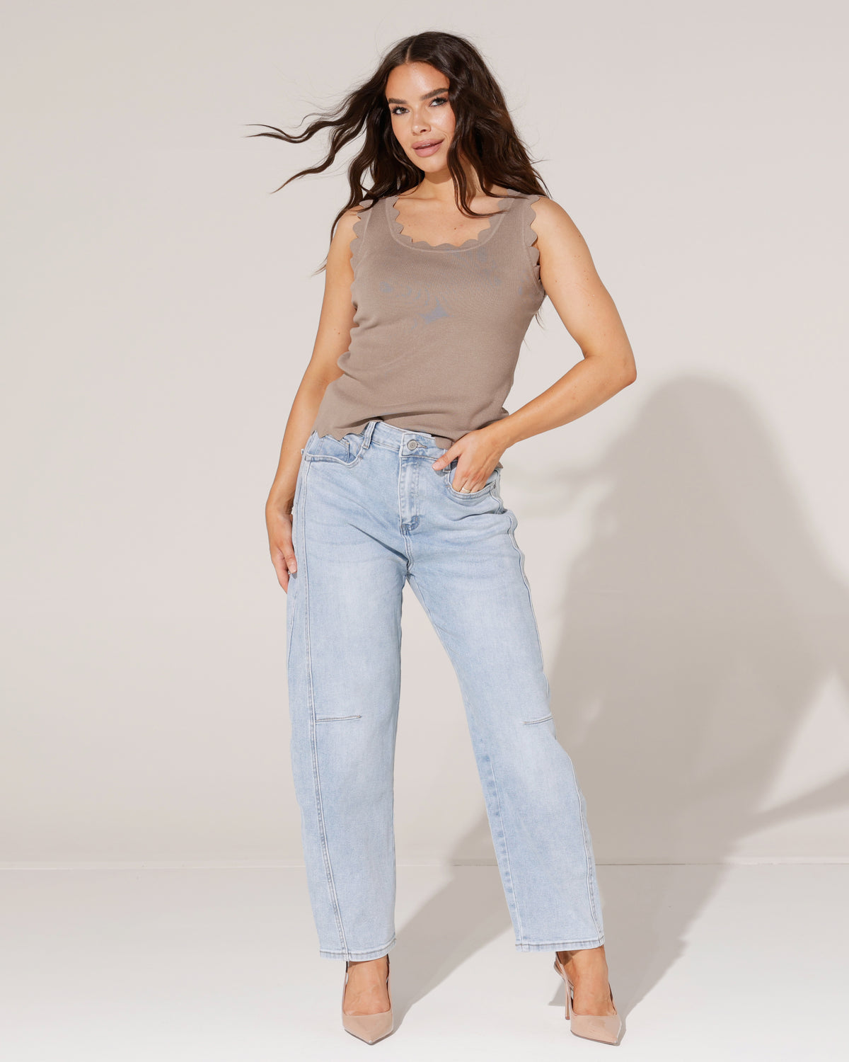 Redseventy Barrel jeans Jony-24 in lichtblauw