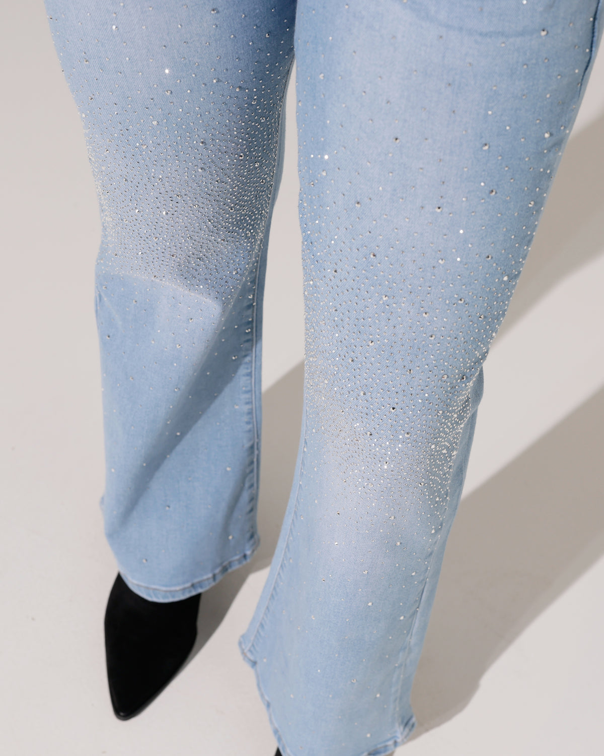 Redseventy Flared jeans met strass Bella-16 in lichtblauw, extra aanzicht 6