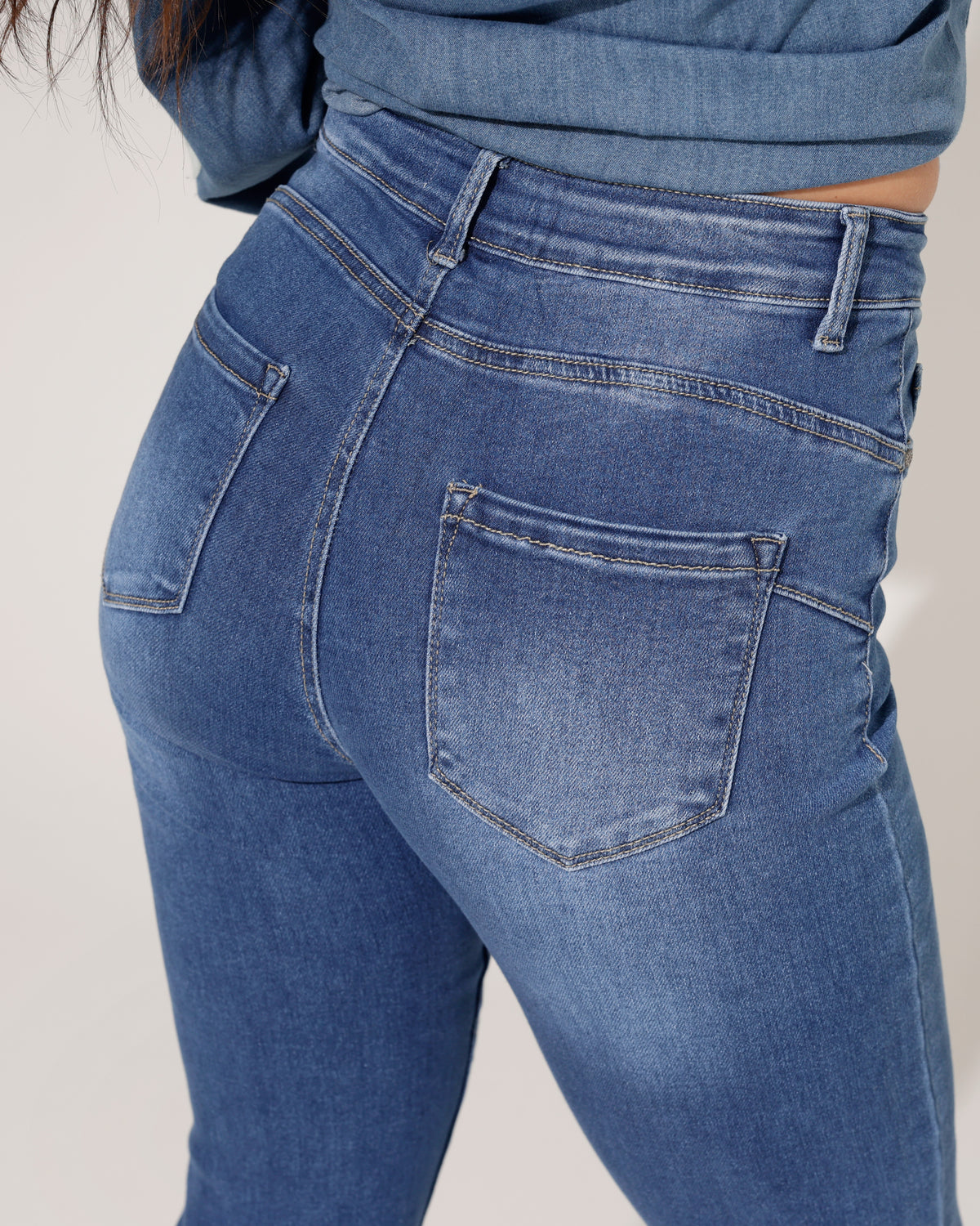 Redseventy Mom jeans Pris-14 in blauw, extra aanzicht 5