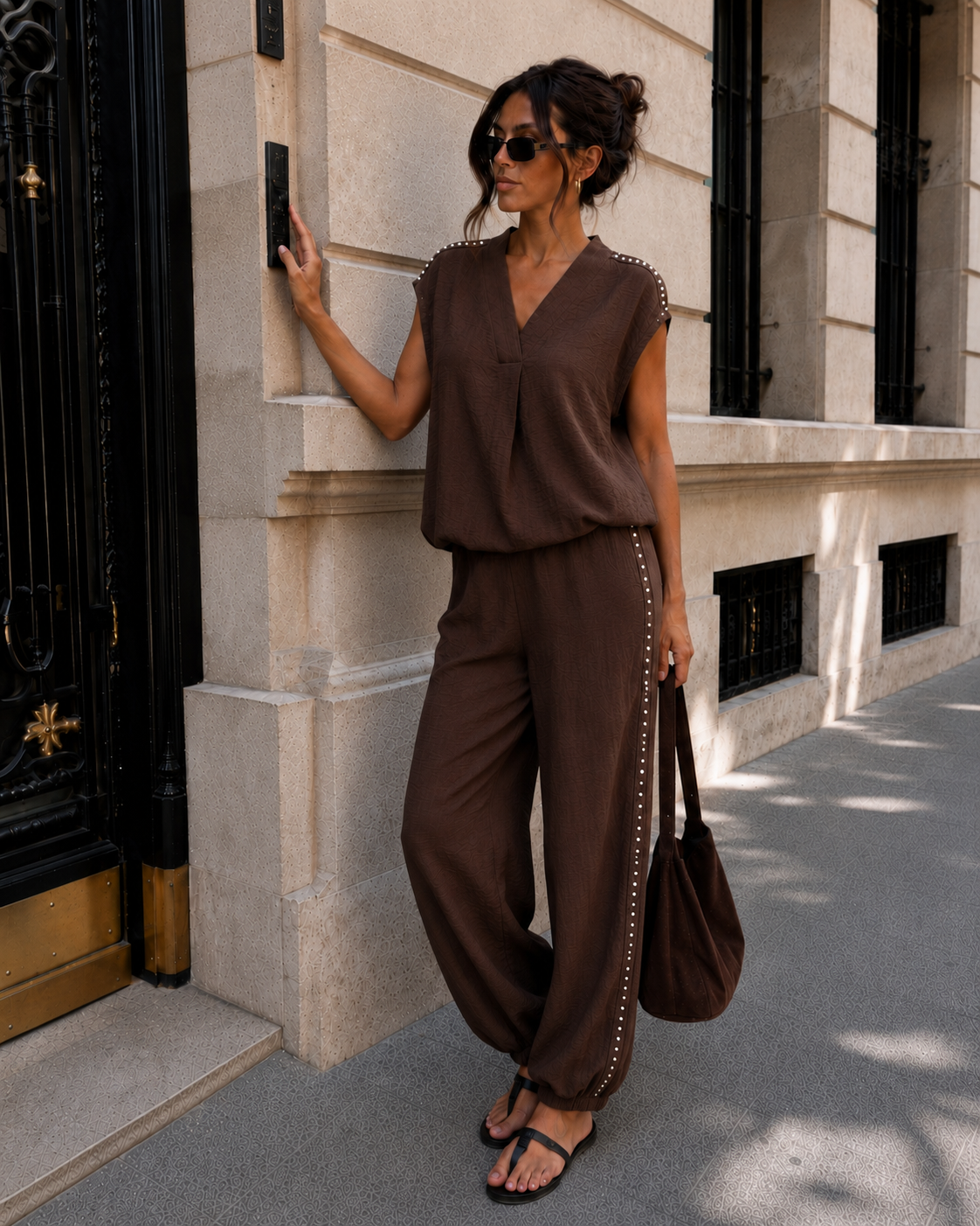 Co-ord set Maribel Donkerbruin