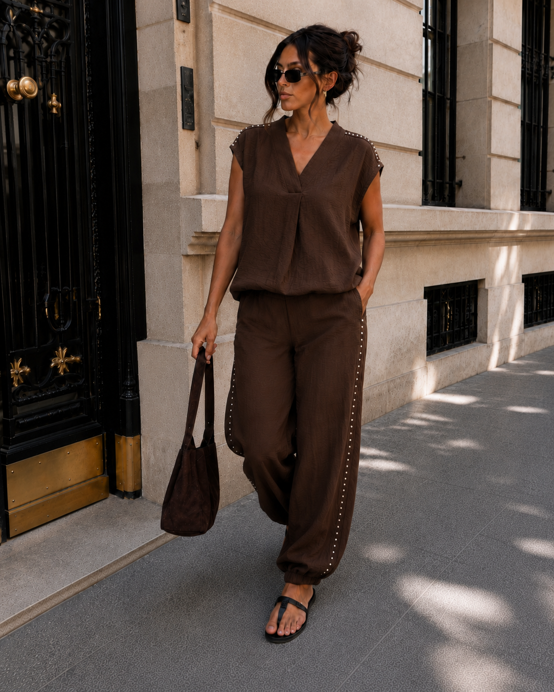 Co-ord set Maribel Donkerbruin