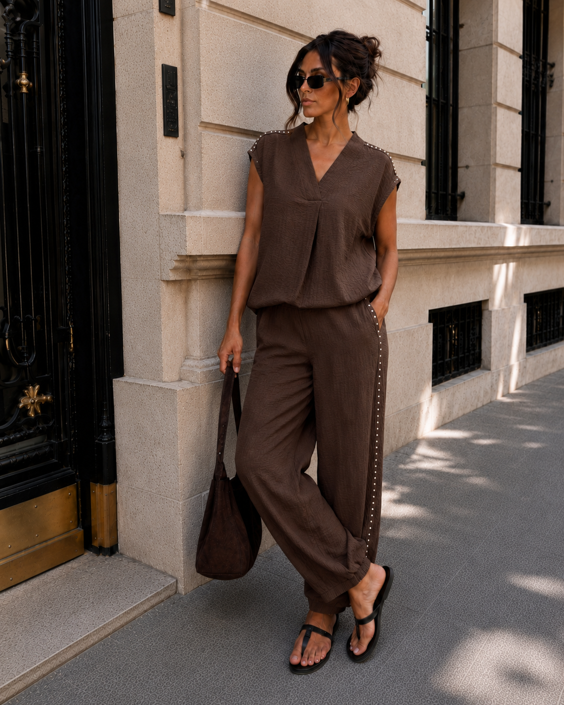 Co-ord set Maribel Donkerbruin
