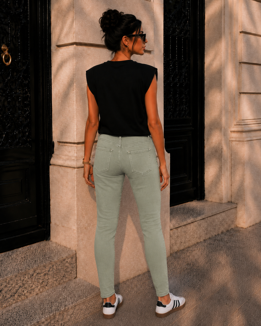 Goodies | Skinny jeans Lou-13 Groen