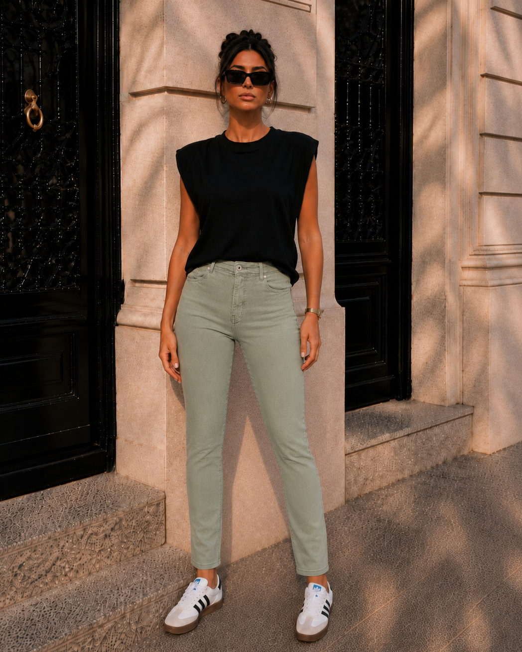 Goodies | Skinny jeans Lou-13 Groen