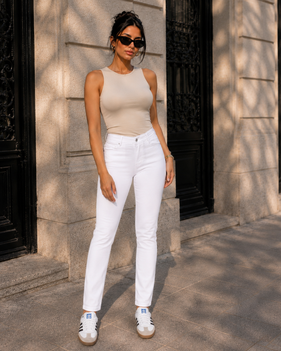 Goodies | Skinny jeans Lou-7 Wit