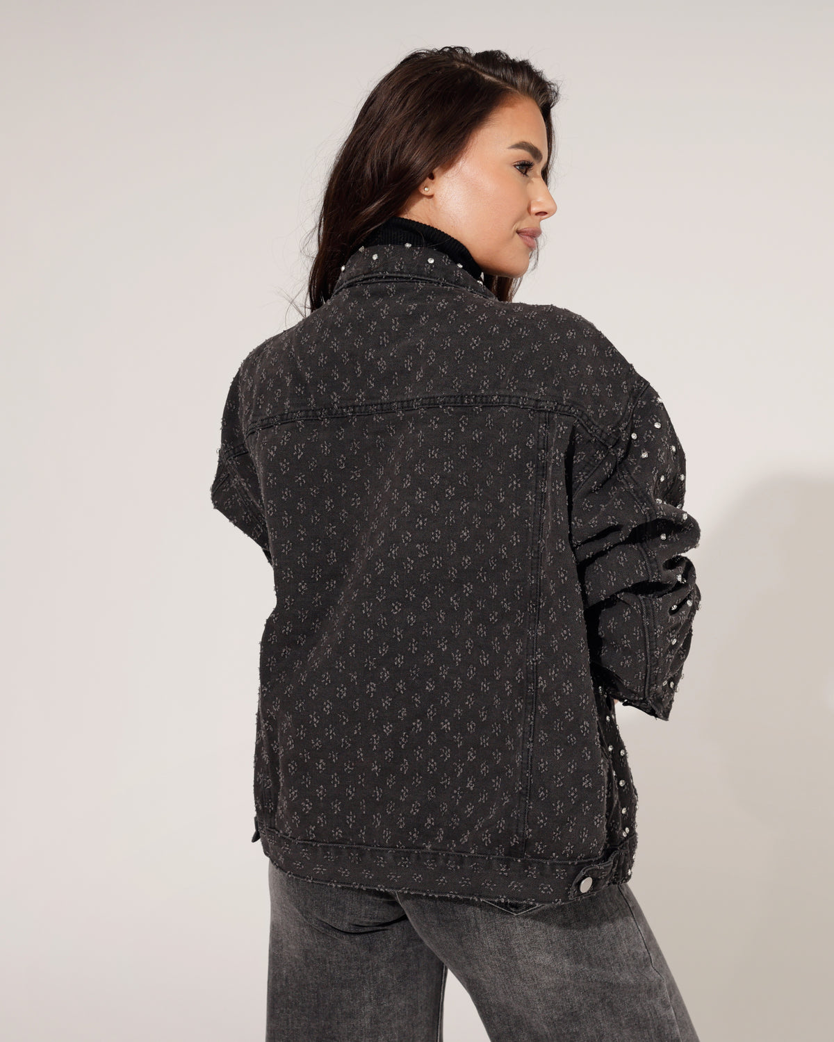 Spijkerjacket Nena in zwart, extra aanzicht 4