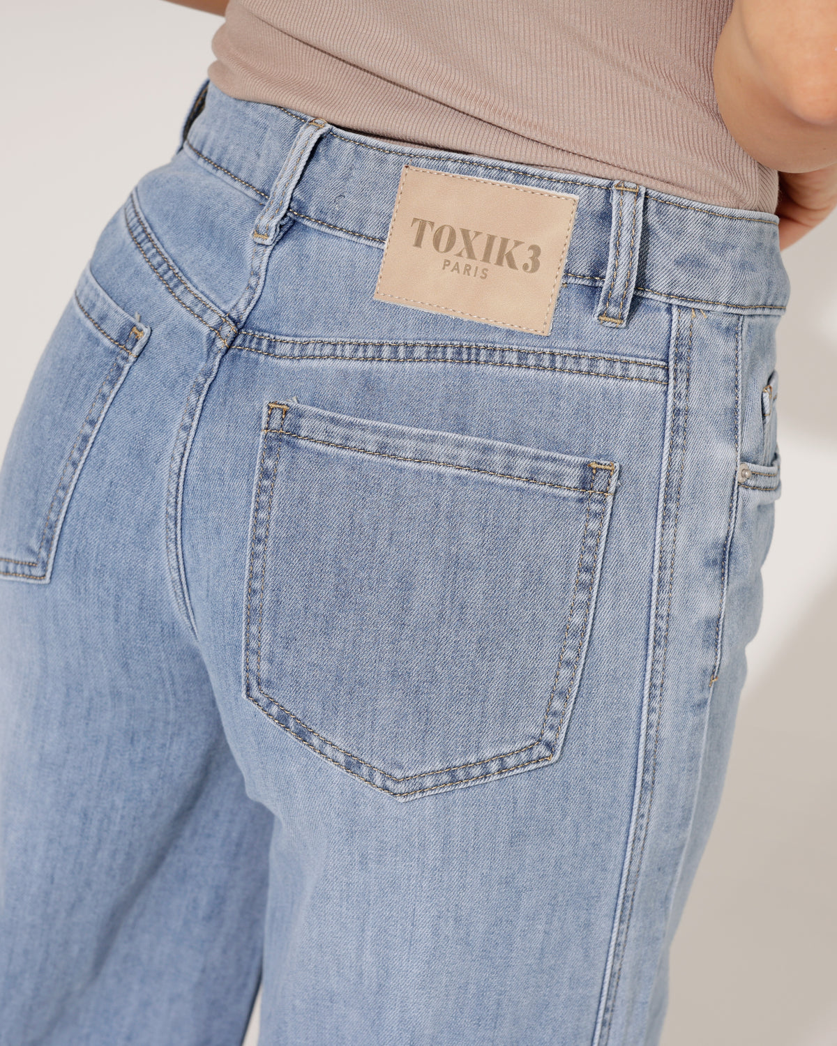 Toxik Wide leg jeans Jenny in blauw, extra aanzicht 5