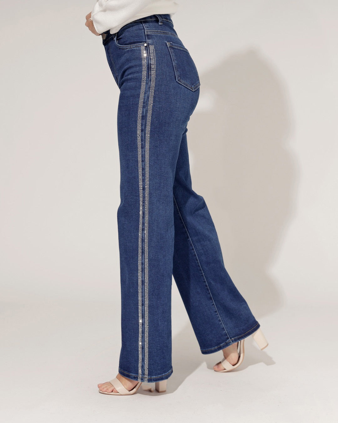 Goodies | Wide leg jeans Kaya Donkerblauw