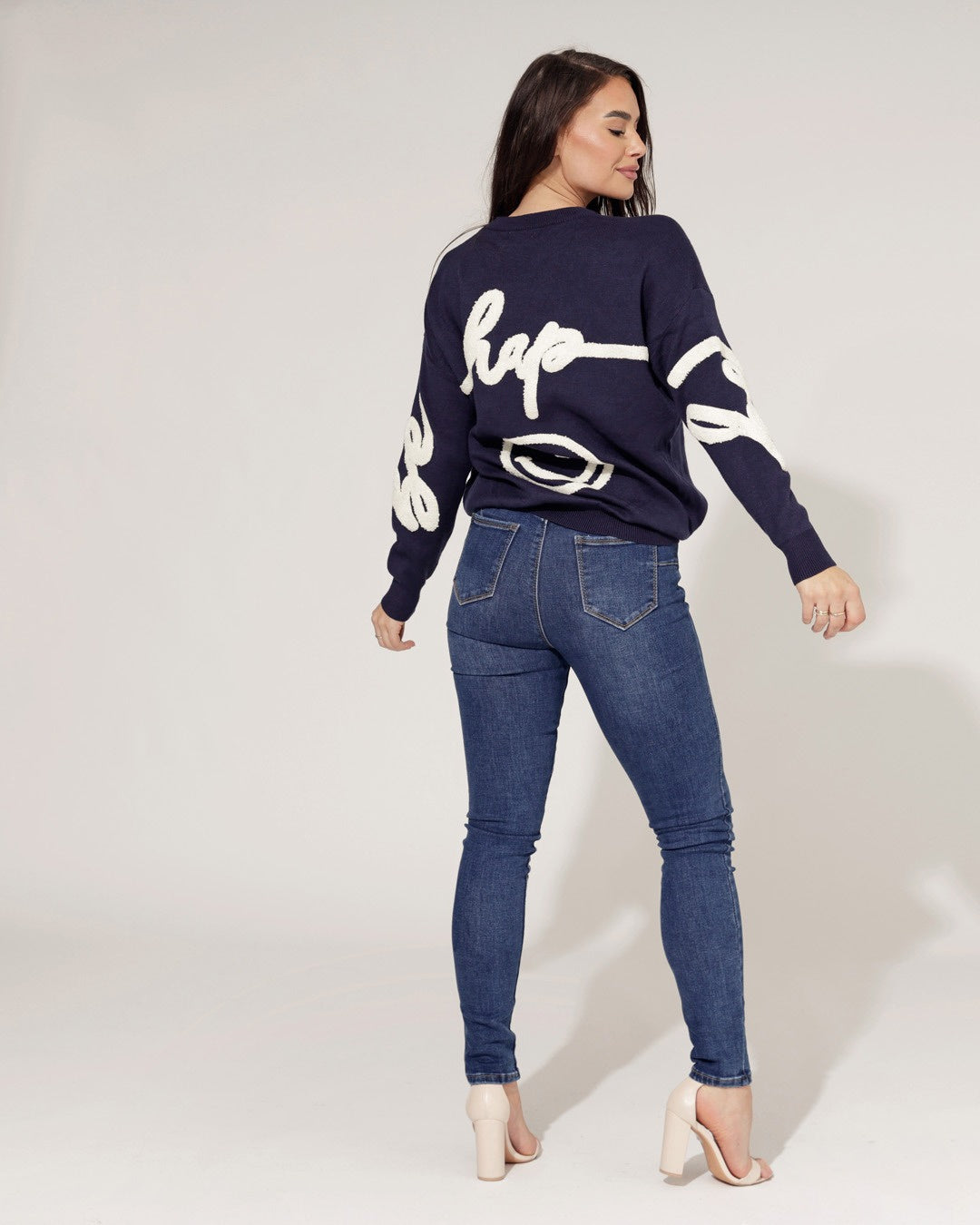 Trui Smiley Donkerblauw