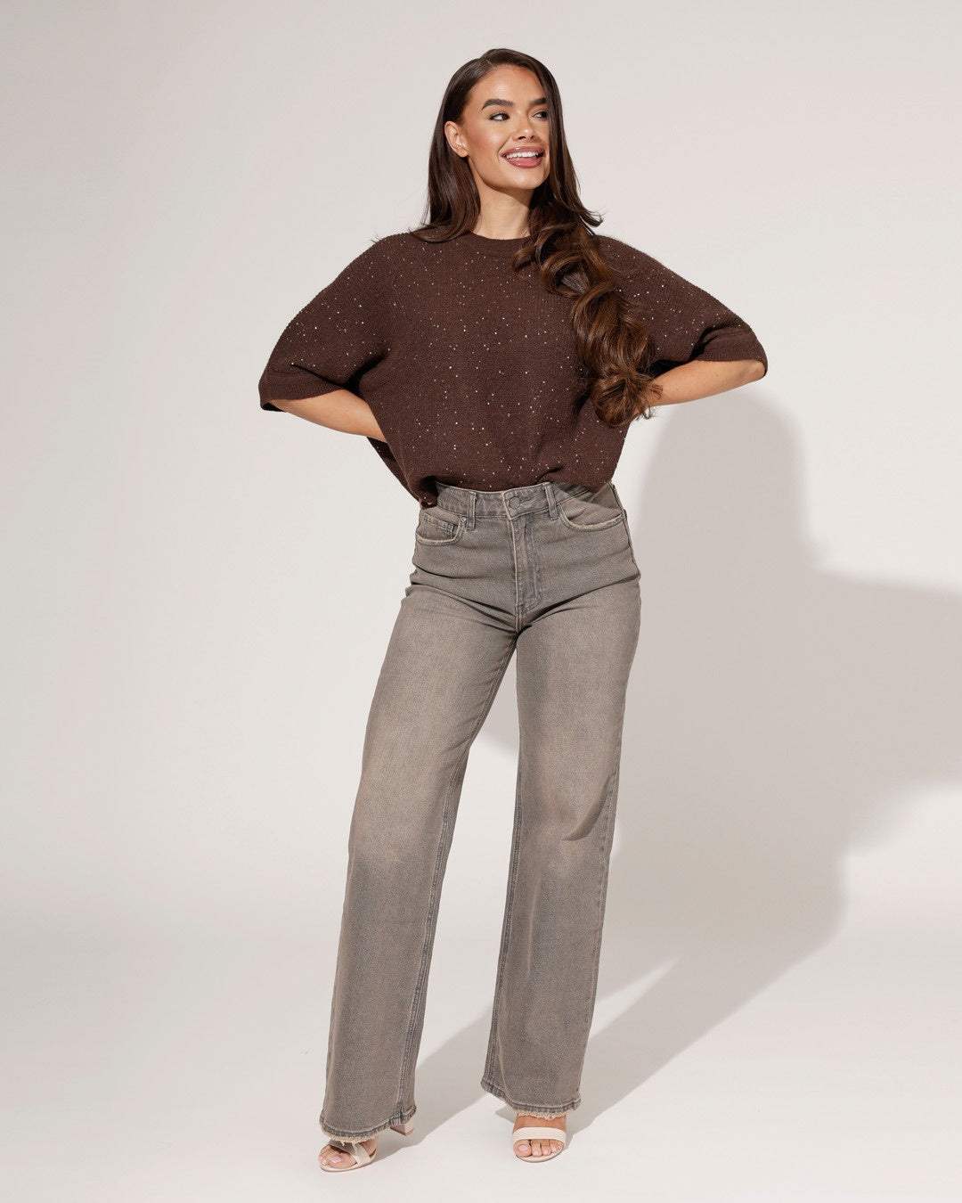 Queen Hearts | Wide leg, Straight jeans Misty Bruin