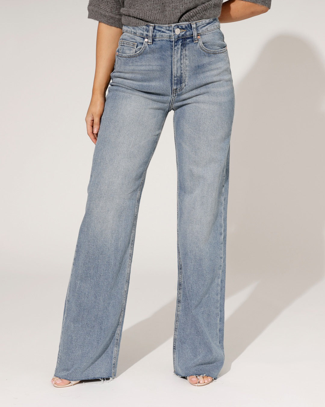Queen Hearts | Wide leg jeans Nina-19 Blauw