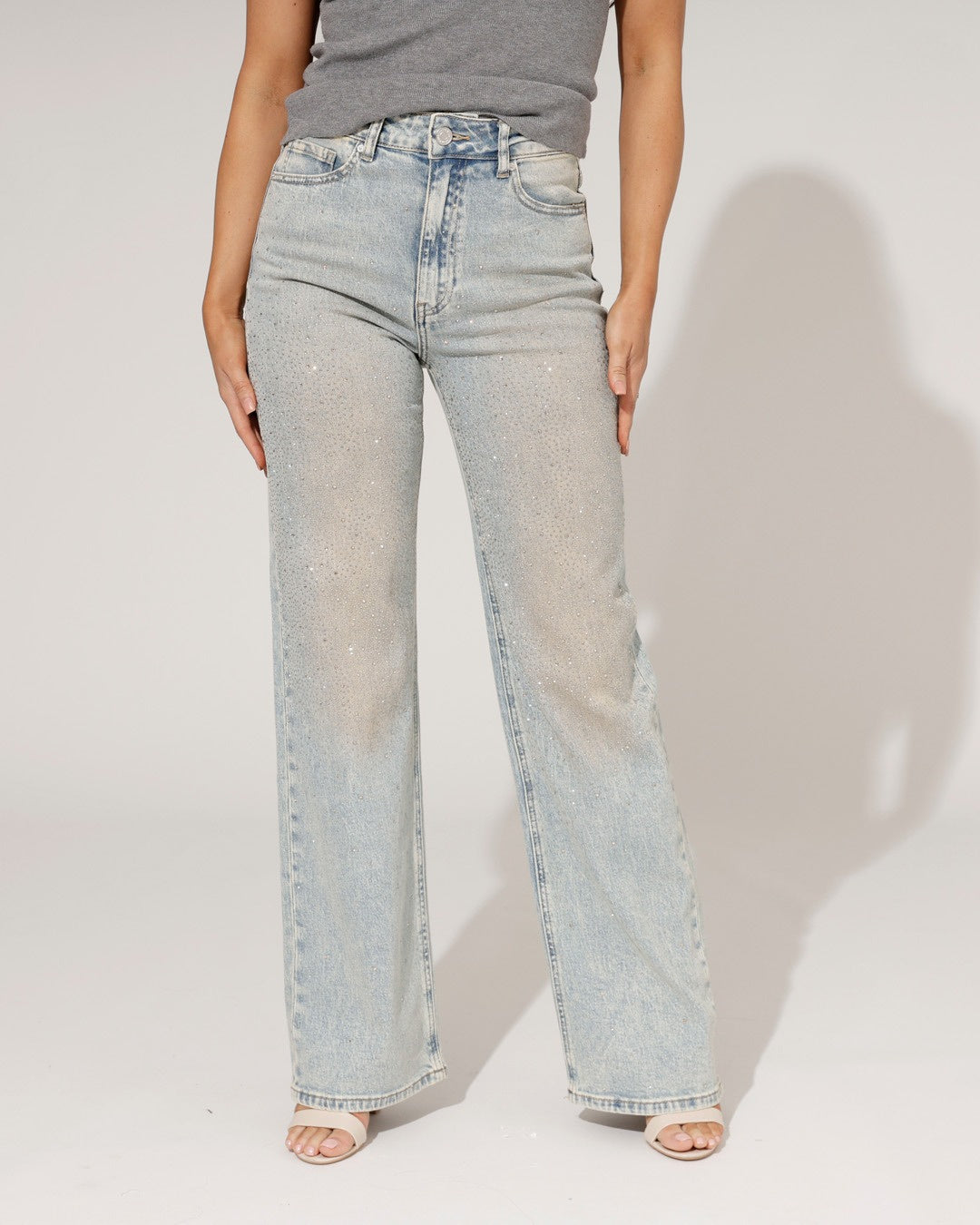 Queen Hearts | Wide leg, Straight jeans Beau Blauw
