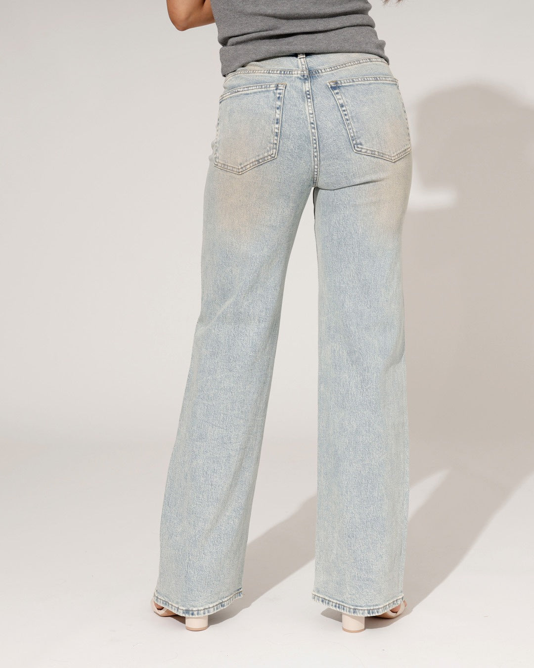 Queen Hearts | Wide leg, Straight jeans Beau Blauw