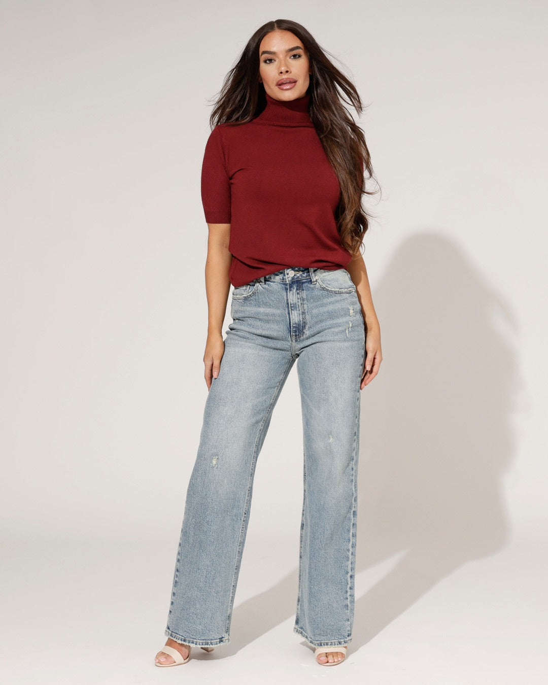 Queen Hearts | Wide leg, Straight jeans Detje Blauw