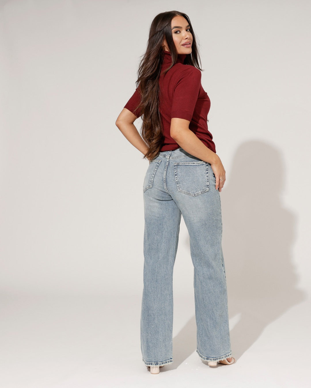 Queen Hearts | Wide leg, Straight jeans Detje Blauw