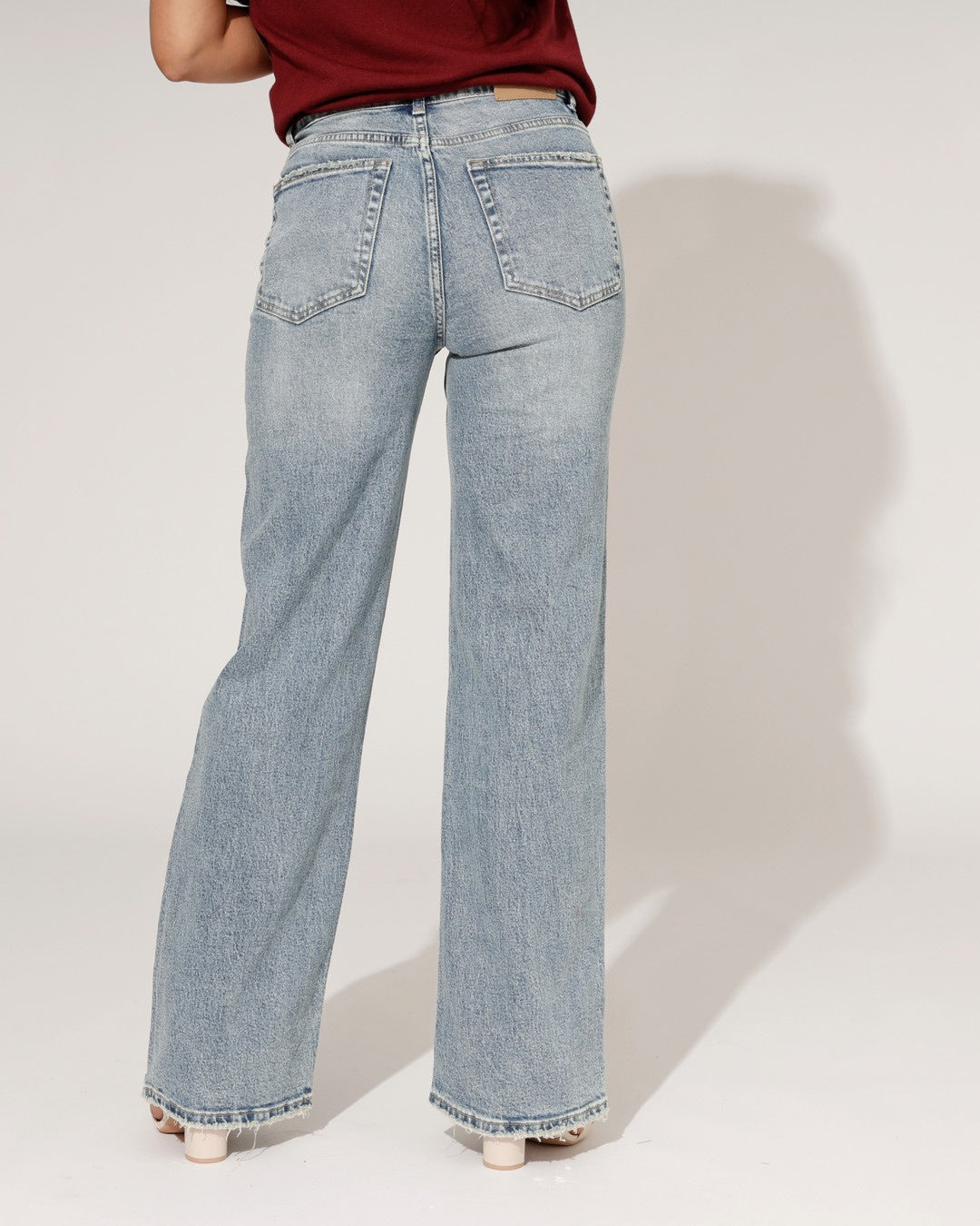Queen Hearts | Wide leg, Straight jeans Detje Blauw