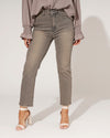 Queen Hearts | Mom jeans Rosie-16 Donkergrijs