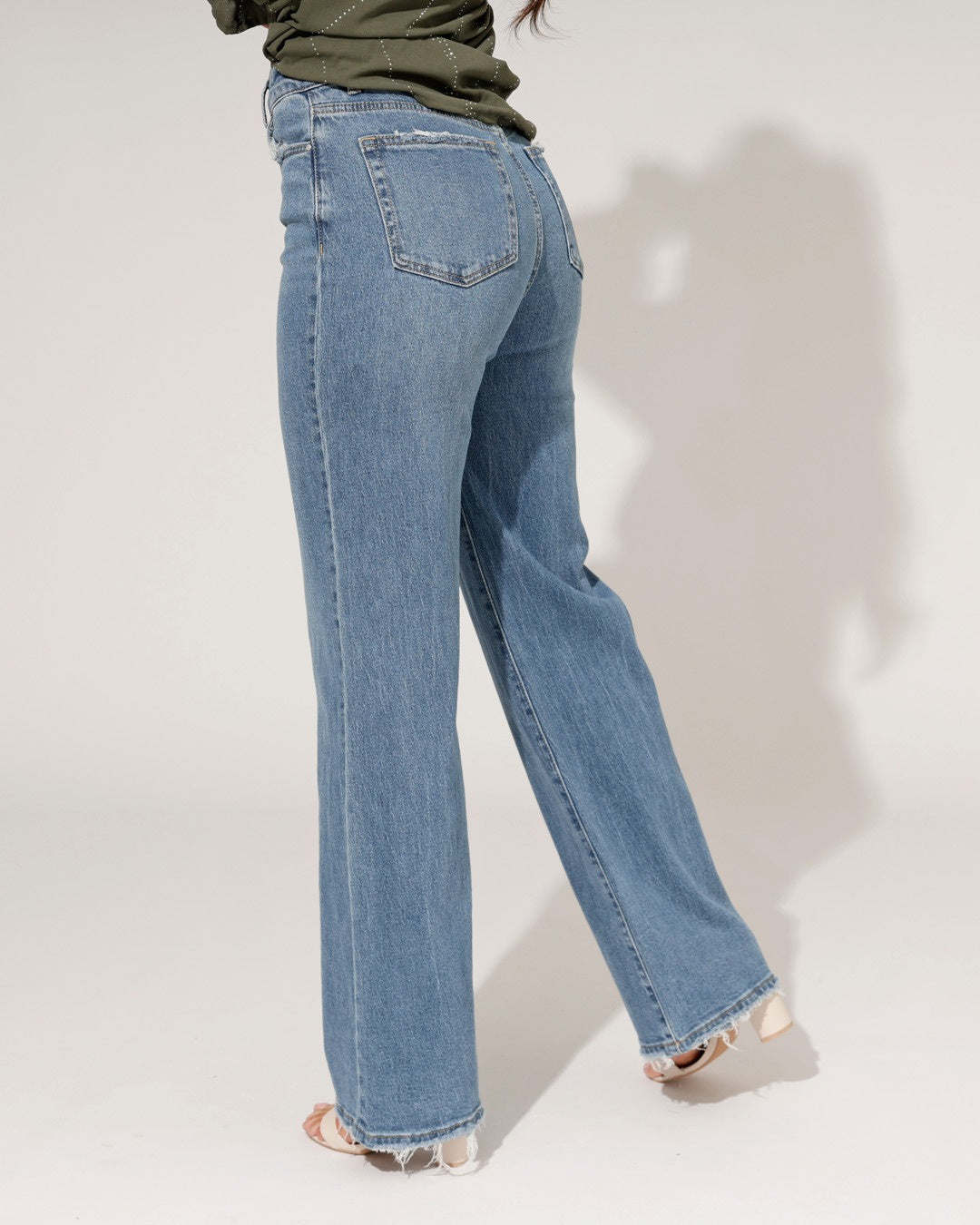 Queen Hearts | Wide leg, Straight jeans Mikky Blauw