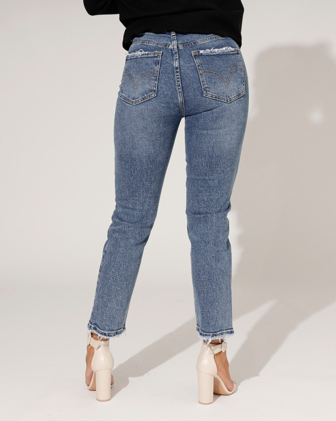 Queen Hearts | Mom jeans Rosie Donkerblauw