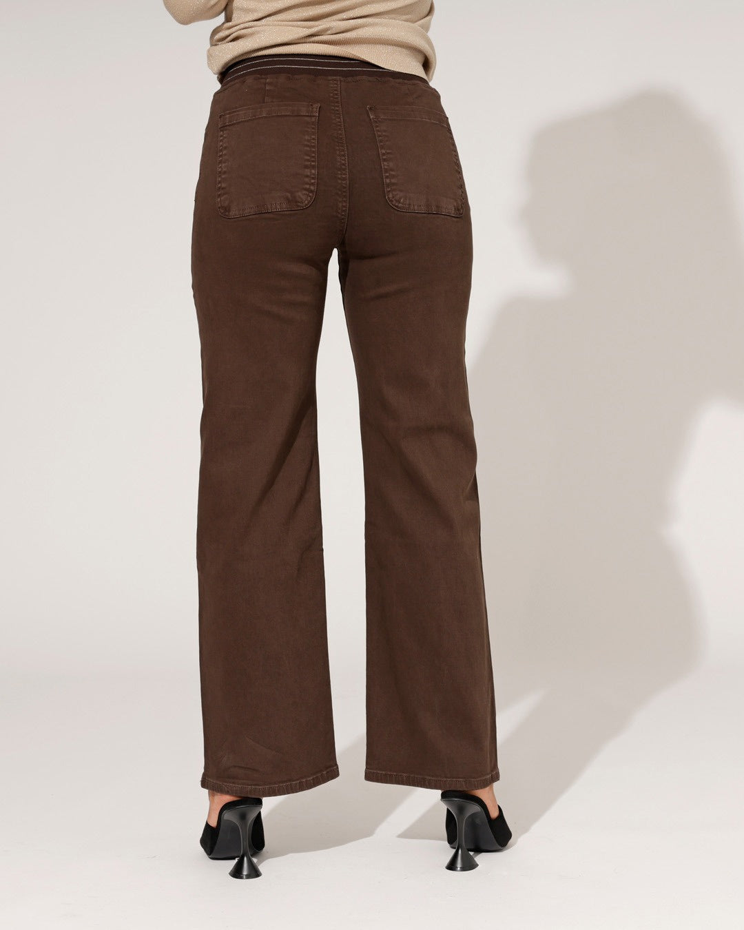 ZAC & ZOE | Jog-jeans Wide leg Mimi-C Donkerbruin