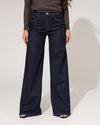 Hello Miss | Wide leg jeans Amber-3 Donkerblauw