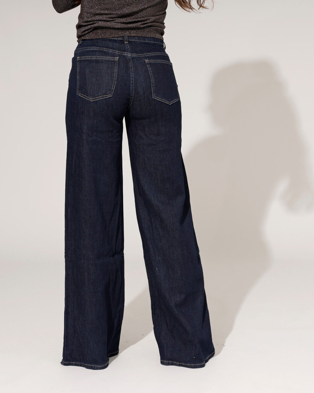 Hello Miss | Wide leg jeans Amber-3 Donkerblauw