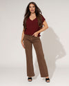 Goodies | Wide leg jeans Es-6 Donkerbruin