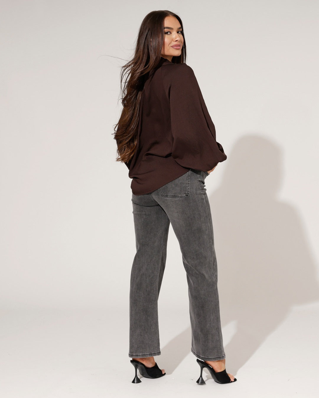 ZAC & ZOE | Jog-jeans Wide leg Mimi-GR Donkergrijs