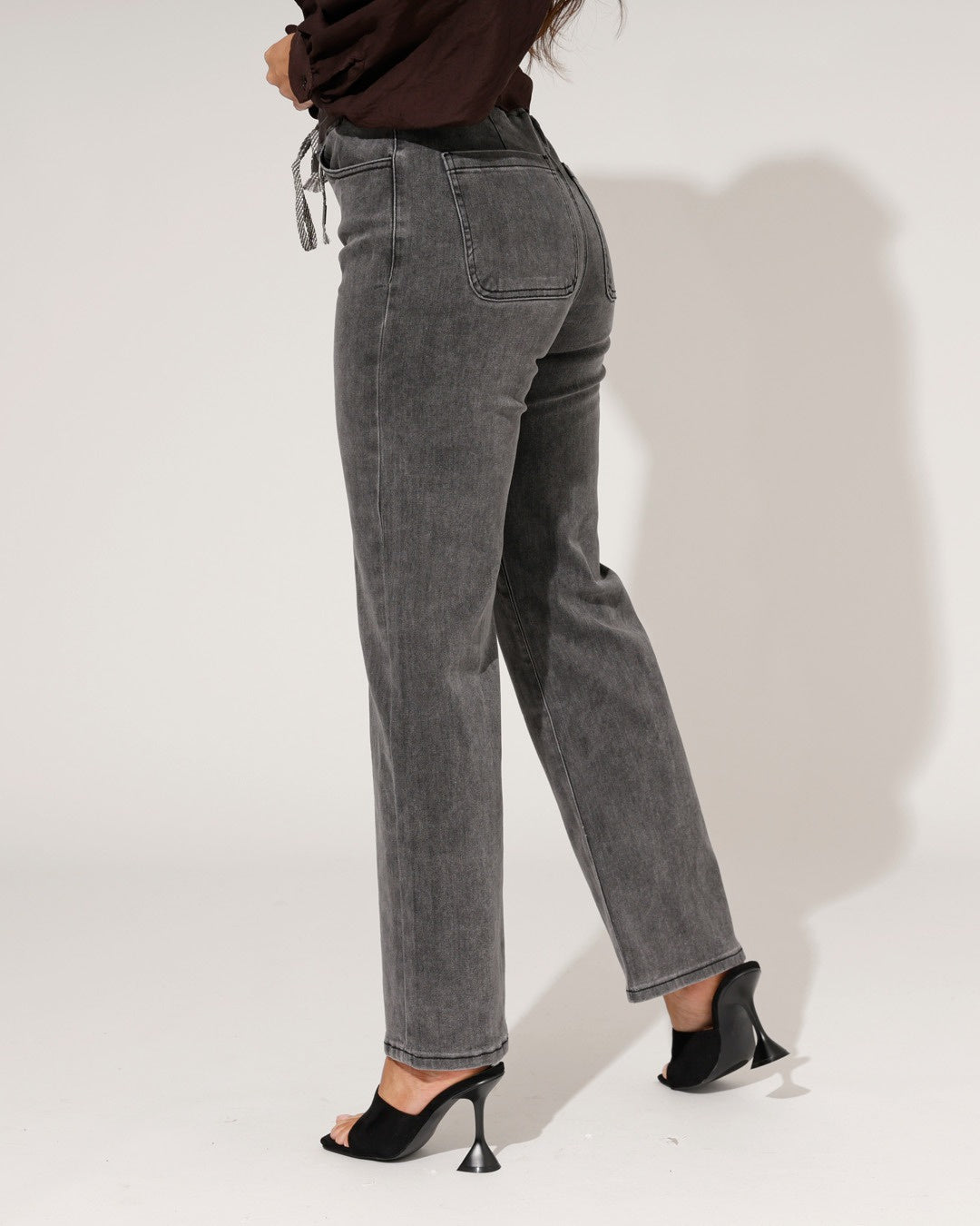 ZAC & ZOE | Jog-jeans Wide leg Mimi-GR Donkergrijs