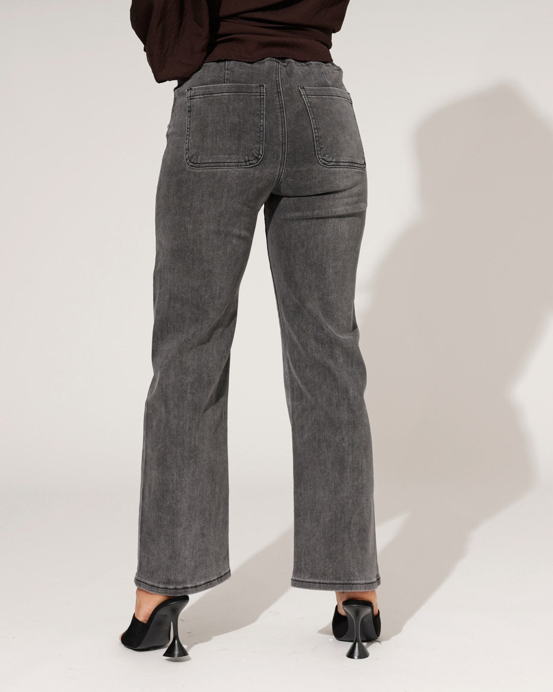 ZAC & ZOE | Jog-jeans Wide leg Mimi-GR Donkergrijs
