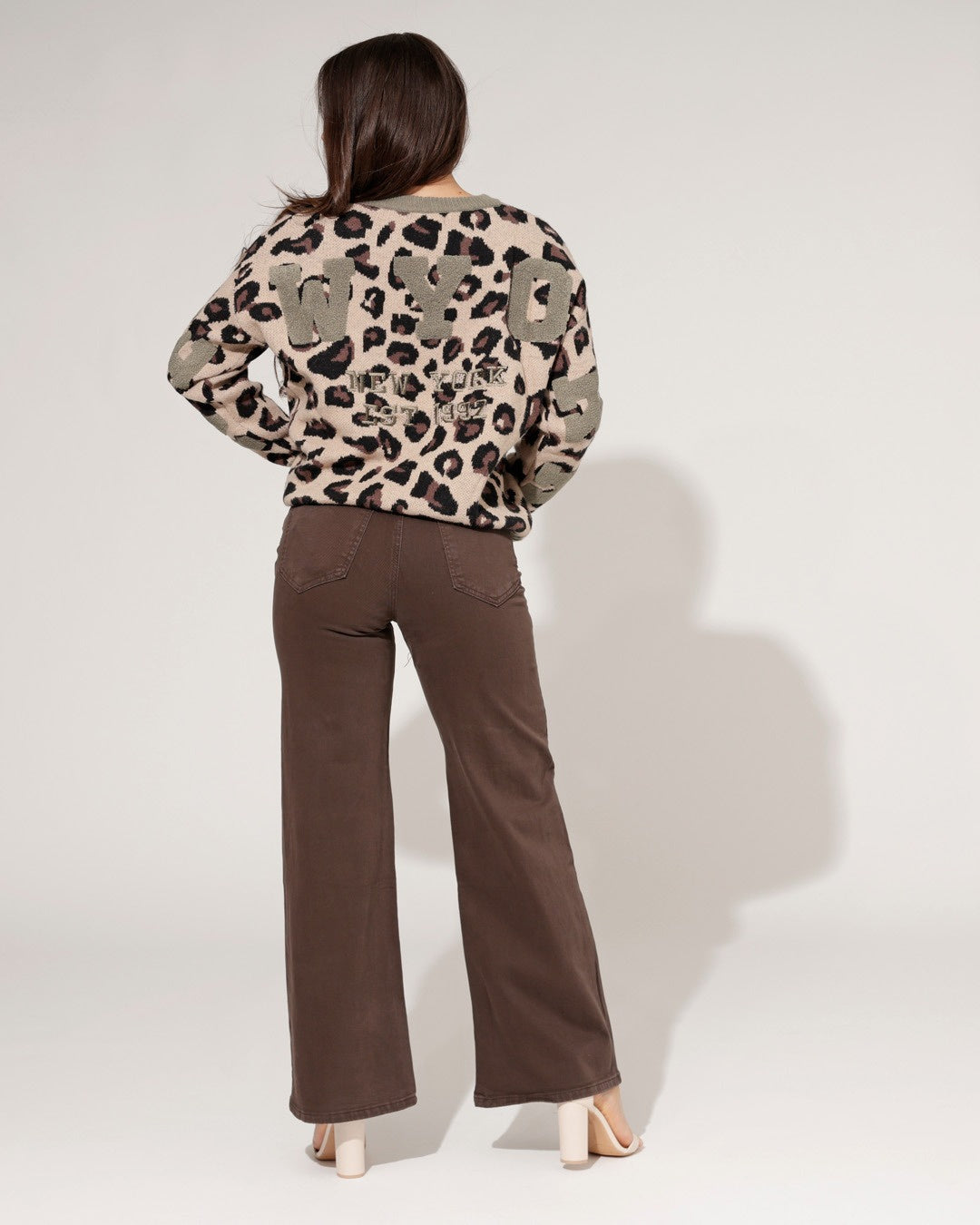 Ana & Lucy | Wide leg jeans Noe-CM Donkerbruin