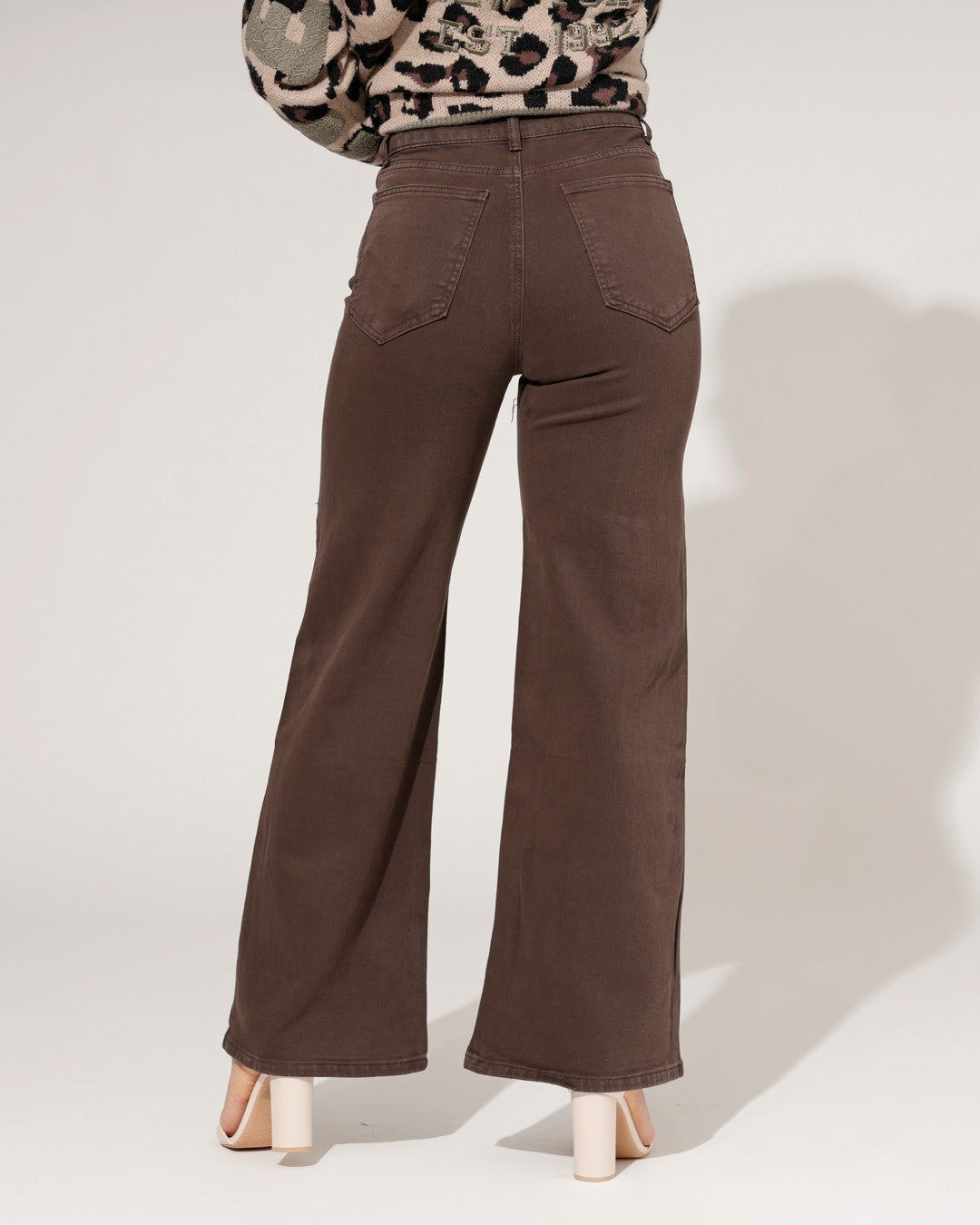 Ana & Lucy | Wide leg jeans Noe-CM Donkerbruin