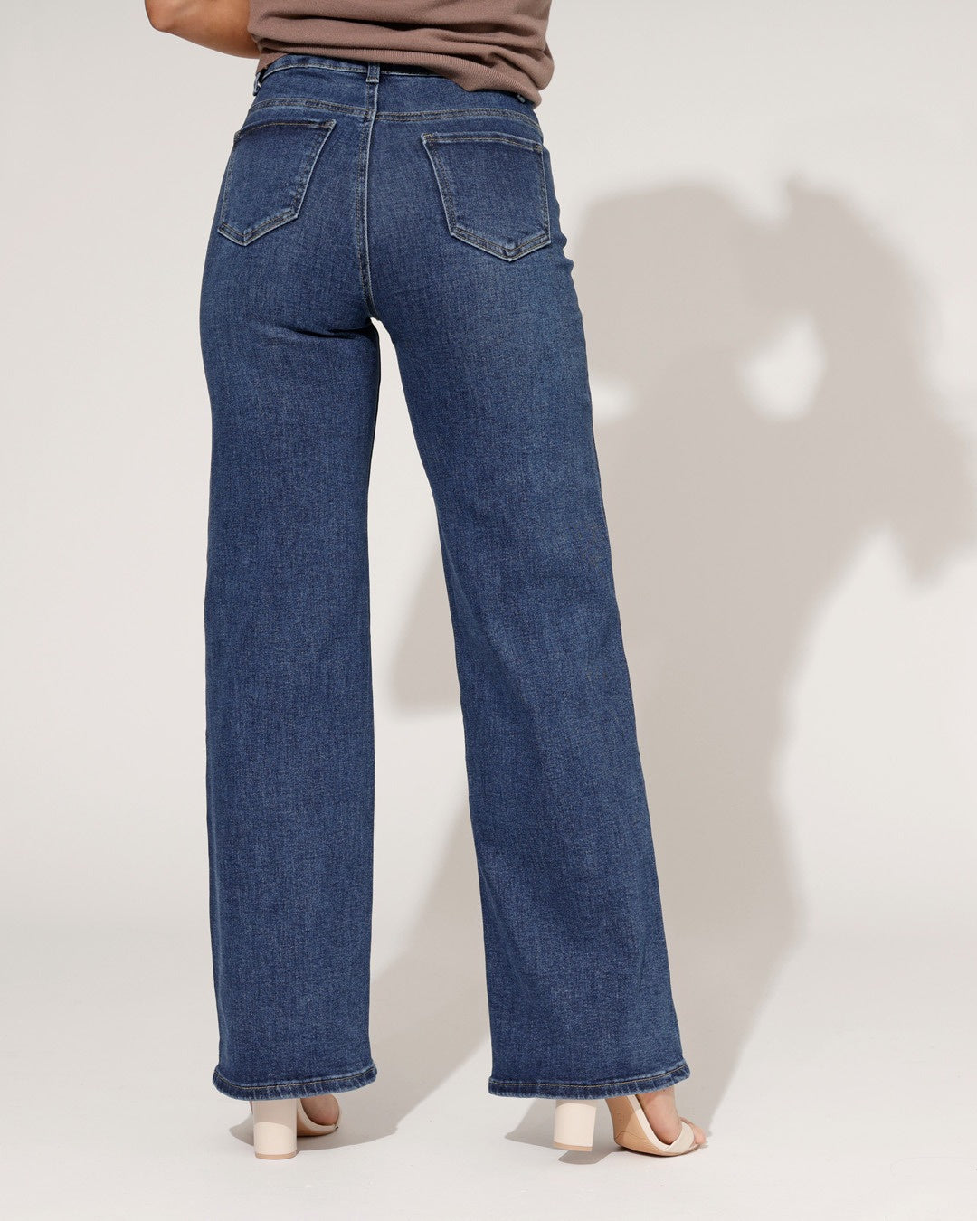 Goodies | Wide leg jeans Janneke Donkerblauw
