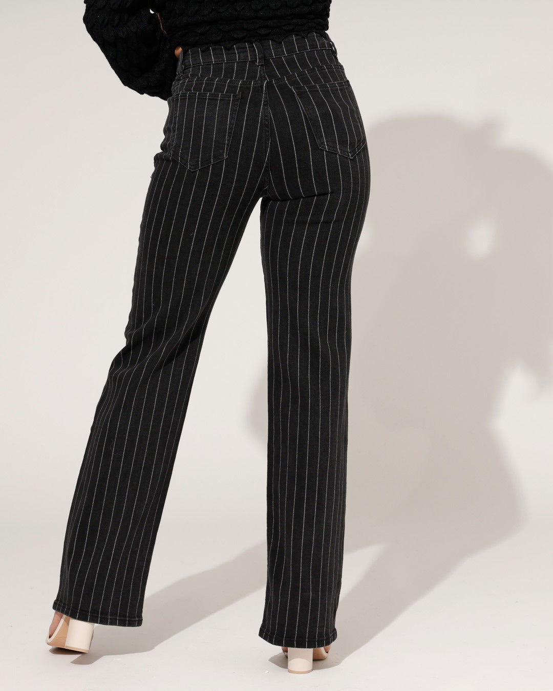 Hello Miss | Wide leg jeans Kiki-1 Zwart