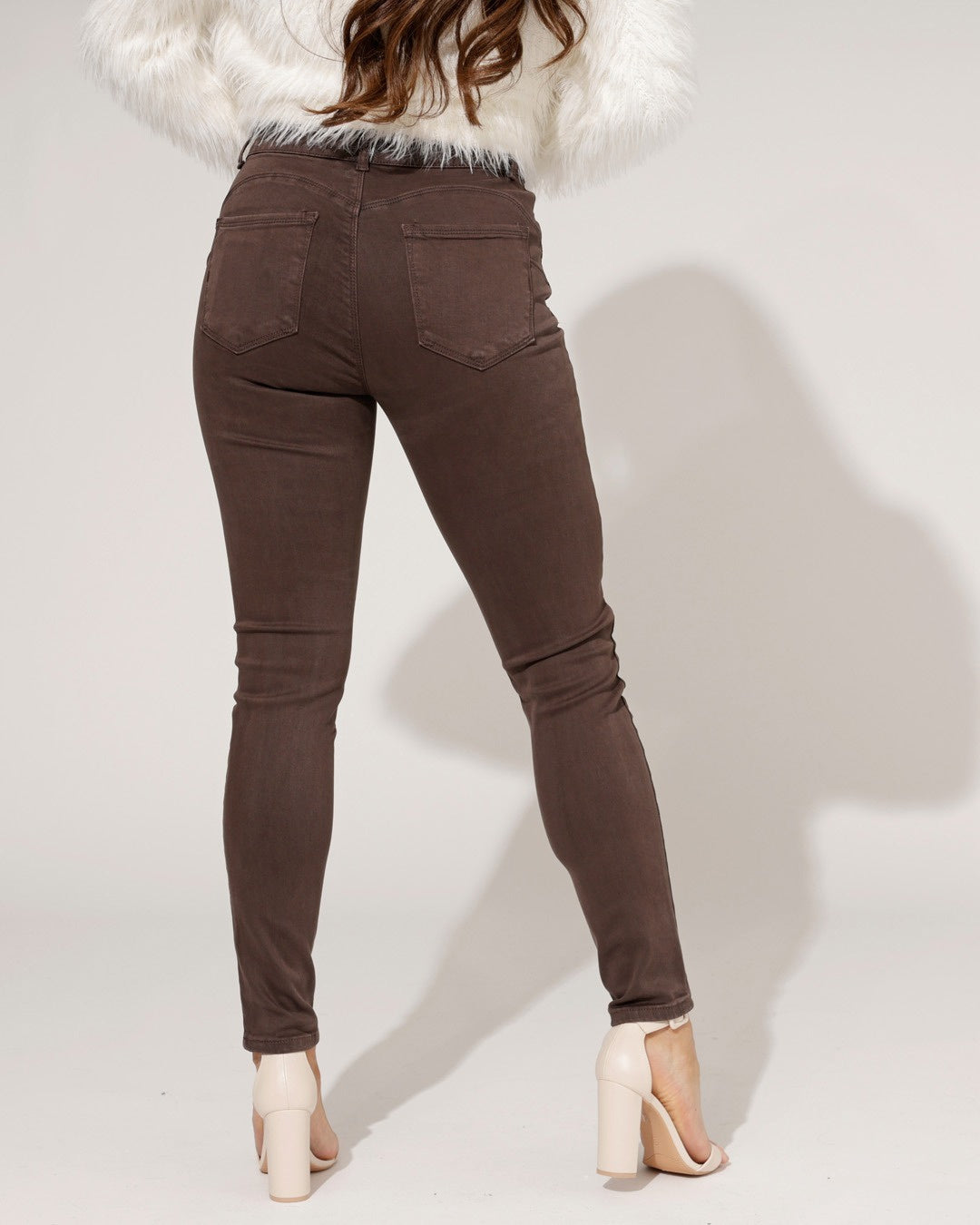 Ana & Lucy | Skinny jeans Melis-CM Donkerbruin