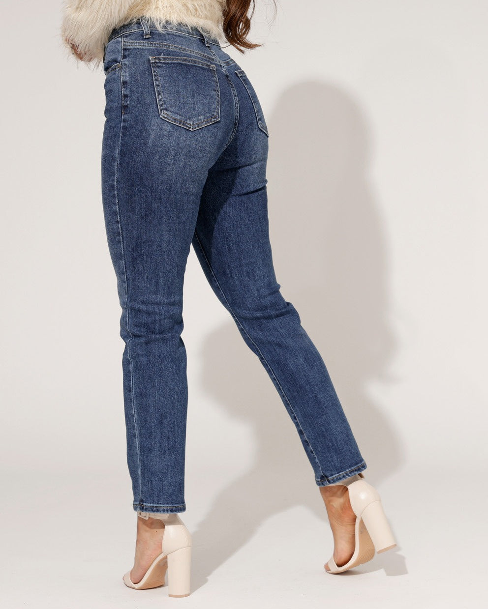 Ana & Lucy | Straight Jeans Kim Donkerblauw