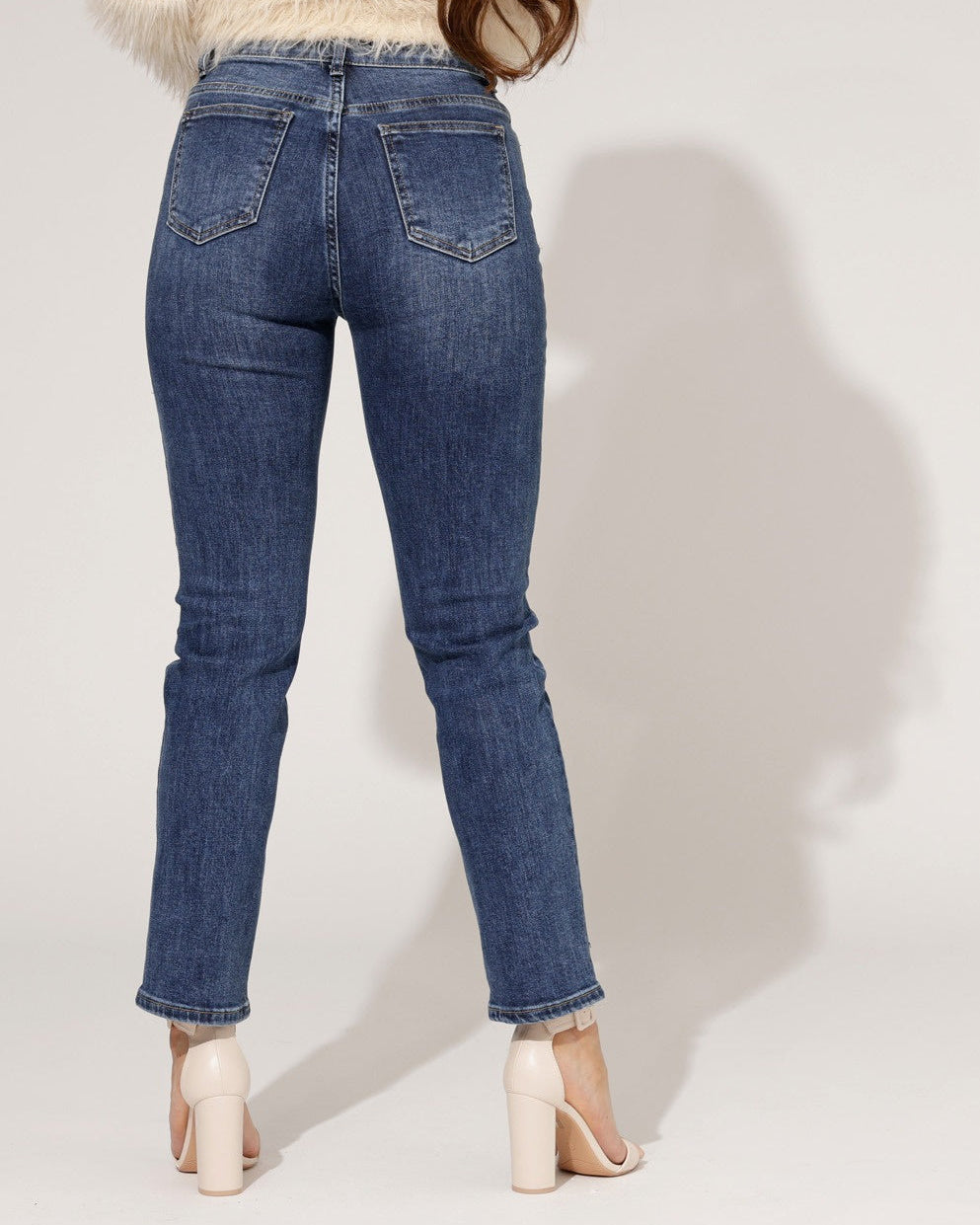 Ana & Lucy | Straight Jeans Kim Donkerblauw