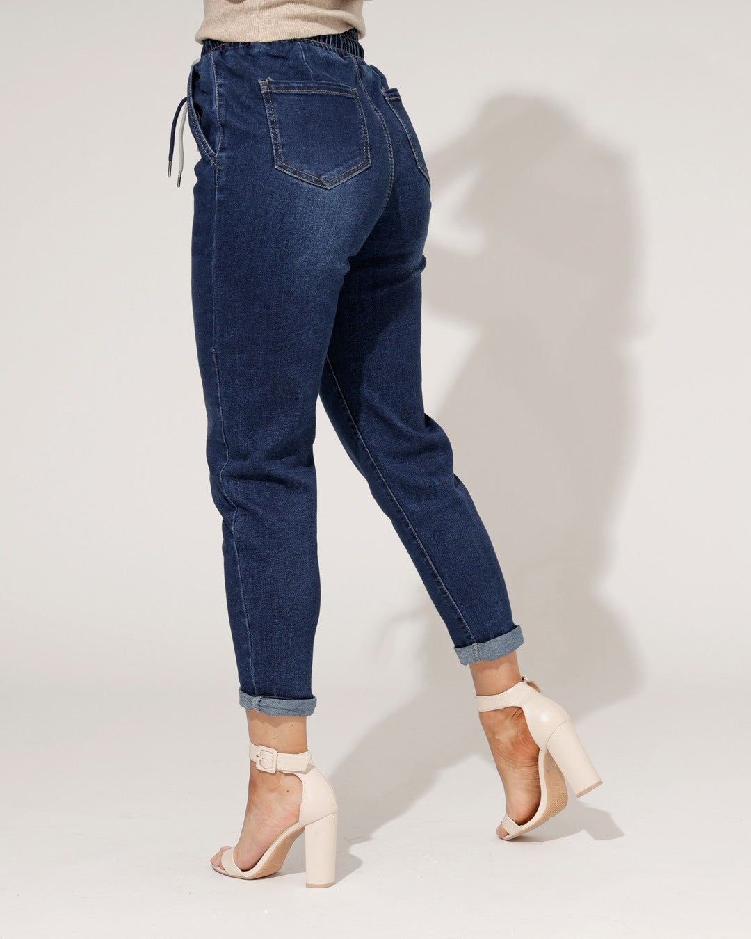 Redseventy | Mom jeans Mikky-15 Donkerblauw