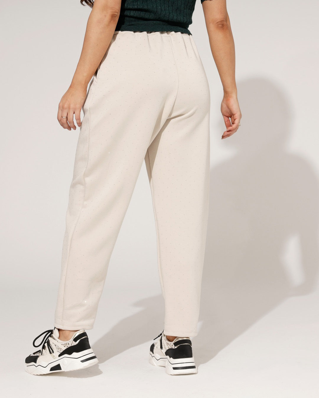 Broek met glitters Monica Beige