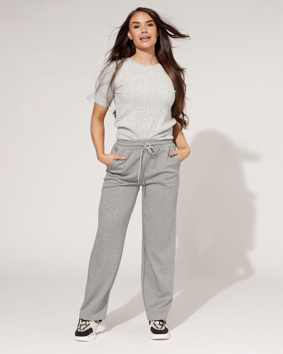 Wijde broek Kristel Grijs